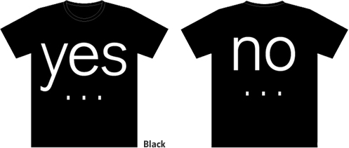 commmons YES/NO T-Shirt 黒