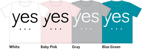 commmons YES/NO T-Shirt カラーバリエーション